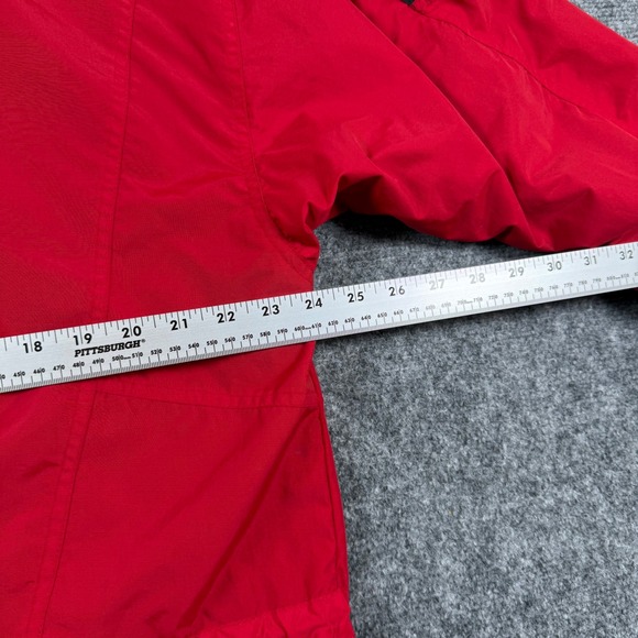 Obermeyer Conquest Medium Red Black Ski Snowboard Jacket Hooded Nylon Men's - Picture 10 of 11